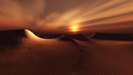 Desert sunset wallpaper