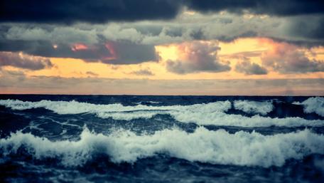 Ocean wind waves wallpaper