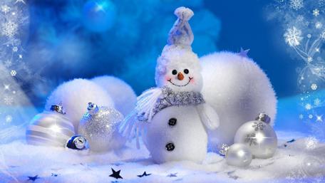 Snowman Christmas decoration wallpaper