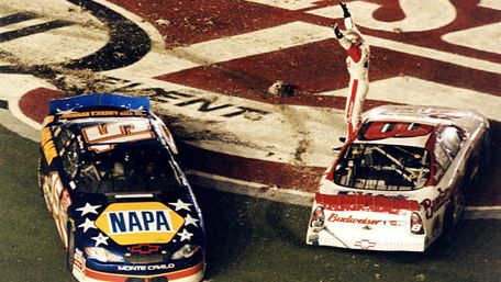Dale Jr's Triumphant Daytona Victory Celebration wallpaper