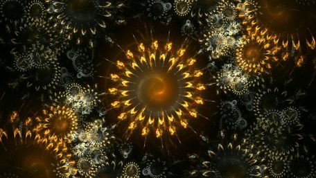 Fireworks fractal art wallpaper