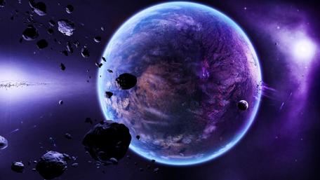 Meteorites close to Earth wallpaper