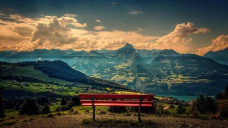 Mountain top scenery wallpaper