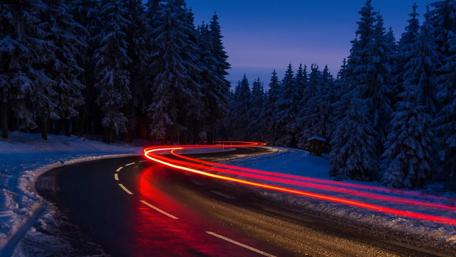 Car light trails wallpaper