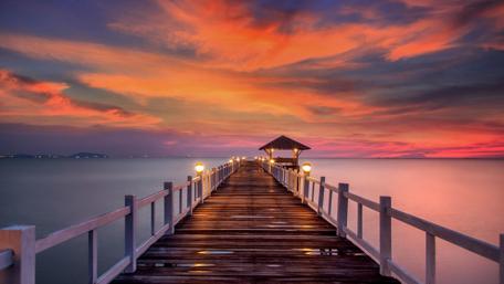 Romantic sunset wallpaper