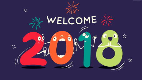 New year 2018 welcome wallpaper