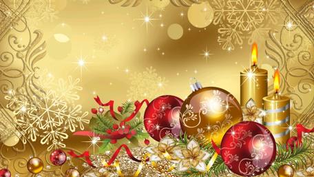 Golden Splendor of Christmas Eve wallpaper
