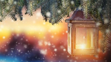 Christmas lantern wallpaper