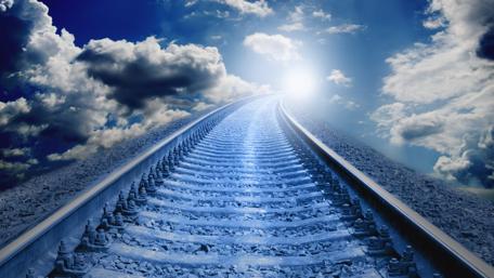 Endless railway wallpaper