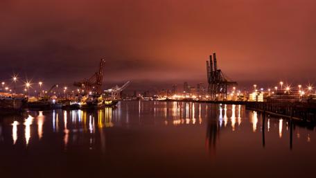 Harbor Island at night (Seattle) wallpaper