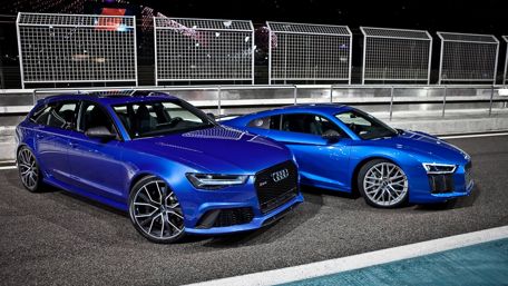 Dual Blue Audi Dominance wallpaper