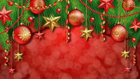 Festive Christmas Ornament Display Wall Art wallpaper