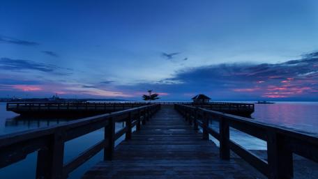 Blue evening wallpaper