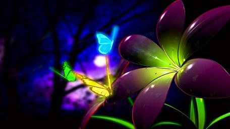 Luminous Butterfly wallpaper