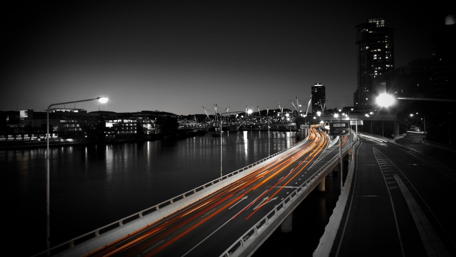 Highway at night wallpaper
