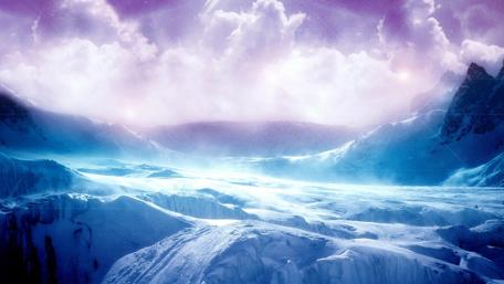 Fantasy arctic landscape wallpaper