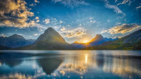 Swiftcurrent Lake, Glacier National Park, Montana wallpaper