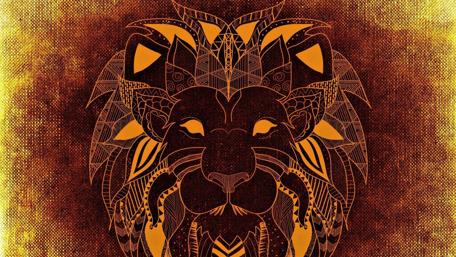 Lion abstract art wallpaper