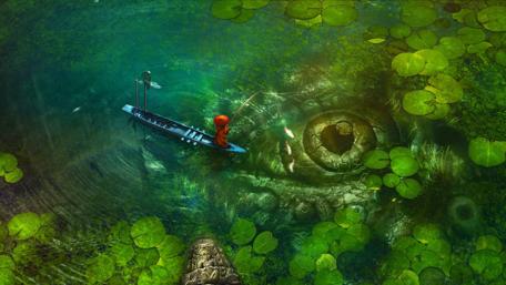 Enchanted Lake Adventure in Dreamland wallpaper