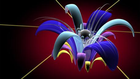 3D digital art flower wallpaper