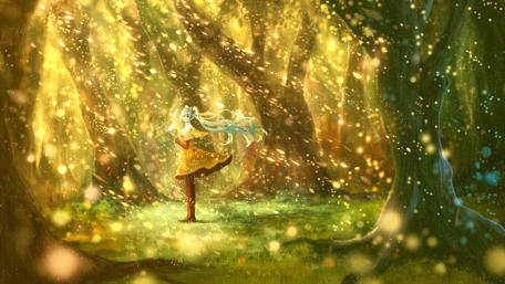 Alone in the forest wallpaper