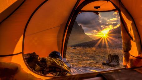 Tent sunlight wallpaper