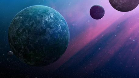 Cosmic Dance of Planets and Stars wallpaper