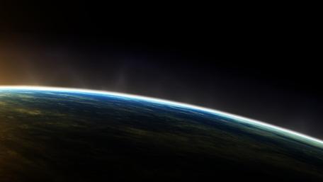 Earth's Majestic Edge in the Cosmos wallpaper