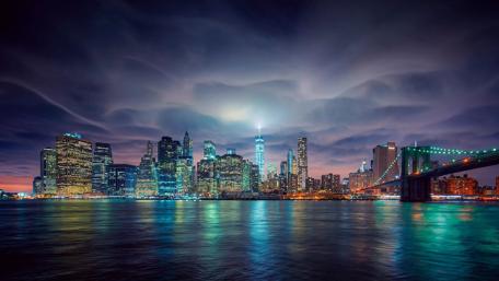 New York City at night wallpaper