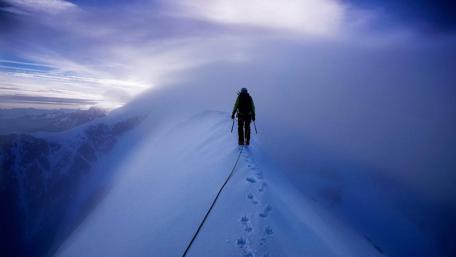 Walk on the mountain top wallpaper