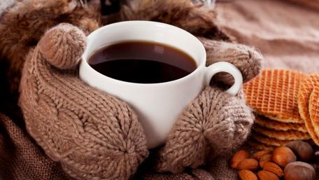 Winter coffee wallpaper