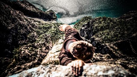 Thrilling Ascent Above Water Adventure wallpaper