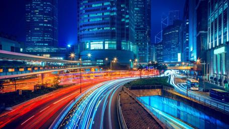 Hong Kong at night wallpaper
