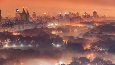 Central Park at dusk wallpaper