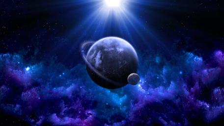 Earth, moon and sun ☀️ wallpaper