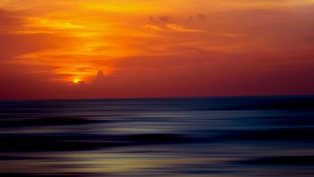 Red sky at morning painting wallpaper