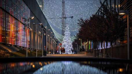 Italian Christmas city lights wallpaper