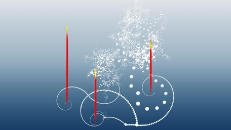 Radiant Celebration with Candles and Blue Tones wallpaper