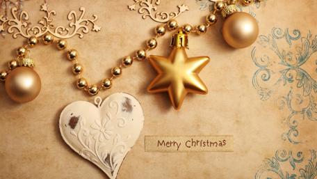 Golden Christmas Cheer Wallpaper wallpaper