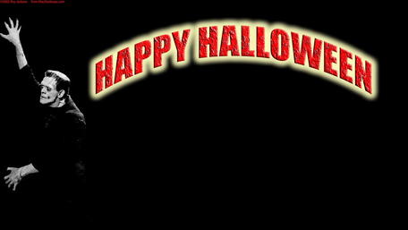 Spooky Halloween Vibes with Frankenstein Character wallpaper
