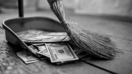 Money sweeping wallpaper