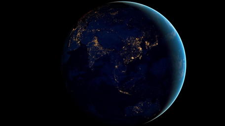 Planet Earth at Night from Space wallpaper