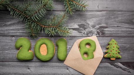 Festive Celebration of 2018 with Holiday Treats wallpaper