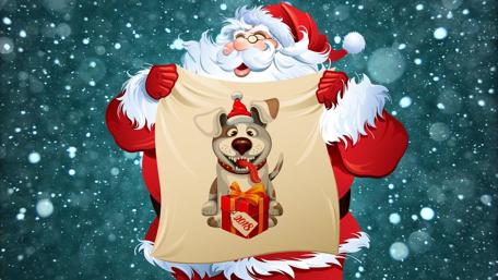 Festive Santa with New Year Surprise wallpaper
