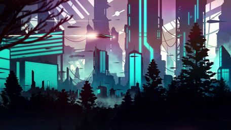 Futuristic Neon Metropolis wallpaper