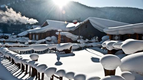 Harbin Snow Town wallpaper