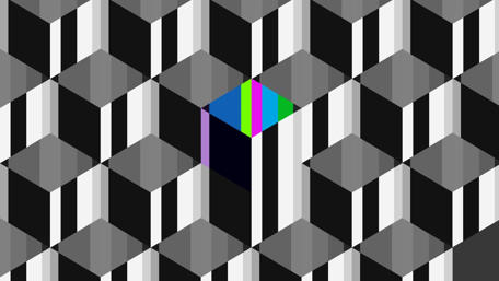 Geometric Harmony in 3D Shapes wallpaper