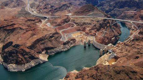 Hoover Dam aerial view wallpaper