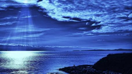 Blue nature scenery wallpaper
