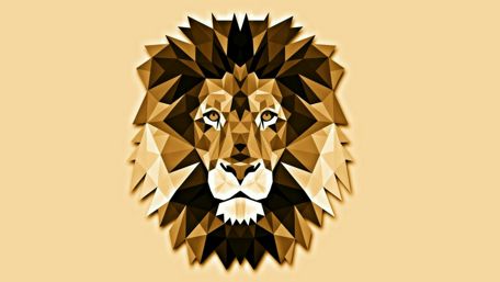 Majestic Low Poly Lion Artwork wallpaper